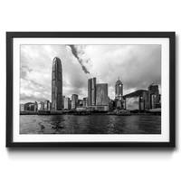 Quadro con cornice Hong Kong Skyline II