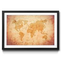 Quadro con cornice Map Of The World