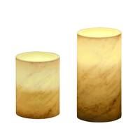 Set di 2 candele a LED Cosy Marble