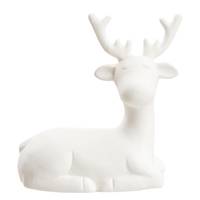 Deko-Hirsch WHITE CHRISTMAS liegend