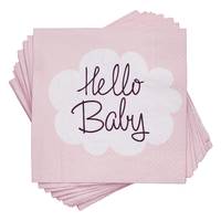 Papieren servetten APRÈS Baby roze