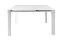 Table 120/180cm plateau verre blanc