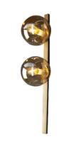 LED Wandleuchte Bubble Messing Amberglas