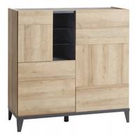 Armoirette porte en bois gris et beige