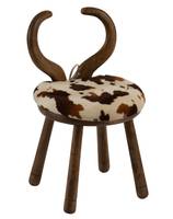 Chaise oreille vache bois marron