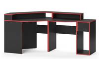 Bureau ordinateur Kron noir/rouge Set 6