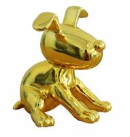 Statue chien assis H12 cm - GOLD SNOOP