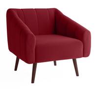 Fauteuil en velours bordeaux