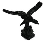 Skulptur Adler Schwarz Marmoroptik