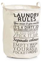 Wäschesammler Laundry Rules, Canvas