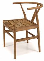 Brauner Stuhl aus recyceltem Teakholz