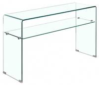 Console en verre avec étagère - ICE
