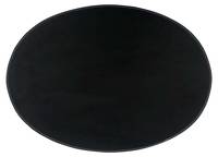 Leder Tischset KANON  oval schwarz
