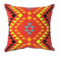 Coussin motif tribal rouge 45*45