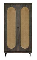 Sanaa- Armoire noire 2 portes en mindy m