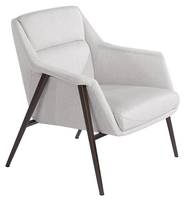 Gepolsterter Sessel aus weißem Stoff