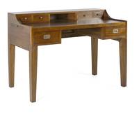 SCHREIBTISCH AUS HOLZ BRAUN  L 125 cm