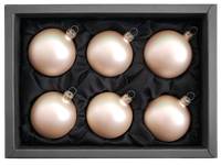 6 cm Weihnachtskugeln champagner gold