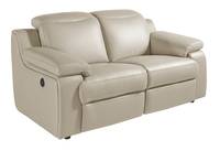2-Sitzer-Sofa aus taupefarbenem Leder