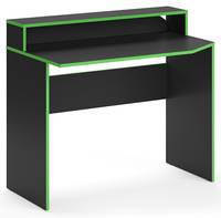 Bureau ordinateur Kron 100cm noir/vert