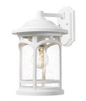 LED Außenwandlaterne Weiß, Höhe 37cm