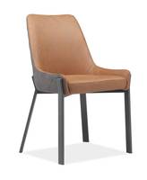 Chaise tissu marron pieds métal CERAMIK