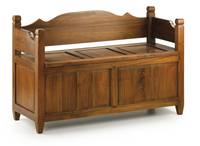 BANK HOLZKOFFER BRAUN L 110 cm