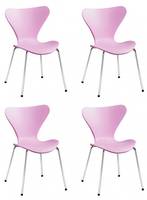 4 chaises roses empilables - Pop