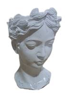 Skulptur Frauenkopf Vase