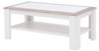 Table basse décor bois et blanc SIDELLE