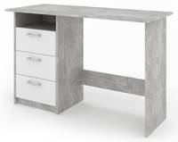 Schreibtisch „Meiko“ Weiß/Beton