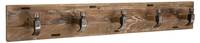 Wandgarderobe mit 5 Haken aus Teakholz