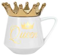 Queen Tasse Weiß Goldene Krone