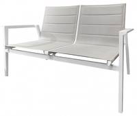 Canapé bas jardin aluminium blanc ATLAN