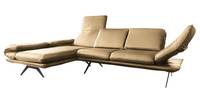 KAWOLA Ecksofa JACK Leder hellbraun