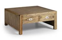 COUCHTISCH AUS HOLZ BRAUN 100 X 100 cm