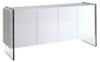 Weißes Sideboard mit Glasseiten