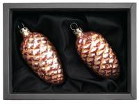 Zapfen Christbaumschmuck karamell braun