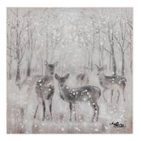 Acrylbild handgemalt Snowy Forest