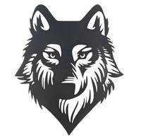 Wanddeko Metall Geschichte des Wolfs