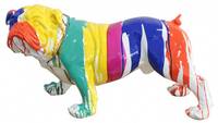 statue chien bulldog en résine - JUSTIN