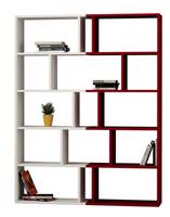 Bücherregal TAPI 2er Set -Weiß - Burgund