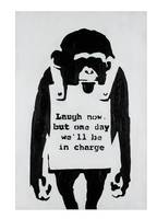 Acrylbild handgemalt Banksy's Laugh now