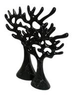 Skulptur Baum Schwarz Marmoroptik
