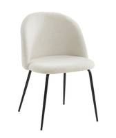 Chaise en tissu bouclette et métal Aimée
