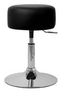 Pouf Ø 33 cm noir en acier