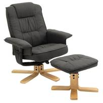 Relaxsessel Stoff, Set mit Hocker CHARLY