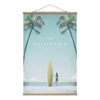 Stoffbild Reiseposter California