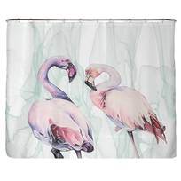 Tenda sostenibile per doccia Flamingos