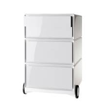 Paperflow Rollcontainer easyBox 3 horizontale Schubladen weiß 